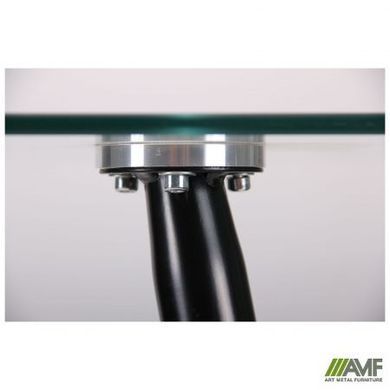 Стіл обідній Умберто AMF 120X70 Чорний /Скло Прозоре фотографія