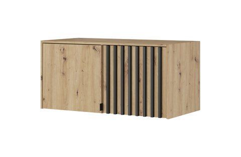 Тумба-надставка Perfect Home Неллі / Nelly 2D 2-дверна Дуб артизан/чорний фотографія
