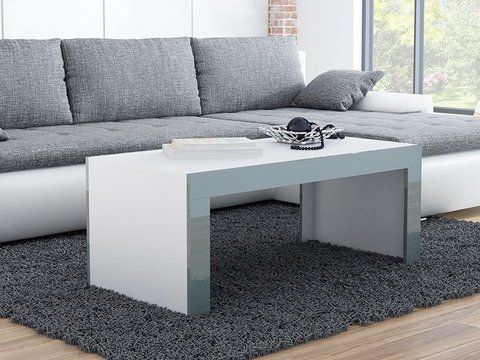 Журнальний столик TESS 120x60 Cama Білий Мат / Сірий Глянець фотографія