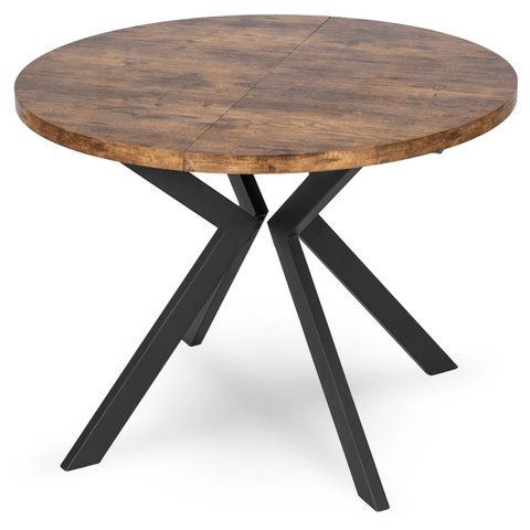 Стіл розкладний круглий MEBEL ELITE DORIAN 80(160)х80 см Дуб рустик фотографія