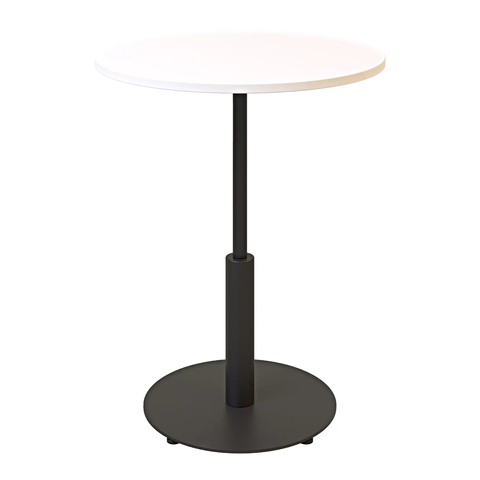 Стол Ibiza R light Lovko 60x60 Черный металл/белый фотография