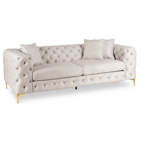 Диван MEBEL ELITE SORRENTO 3S Кремовое фотография