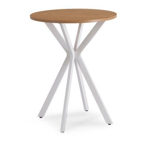 Стол MEBEL ELITE LAUREN 60X60 Дуб золотой/белый фотография