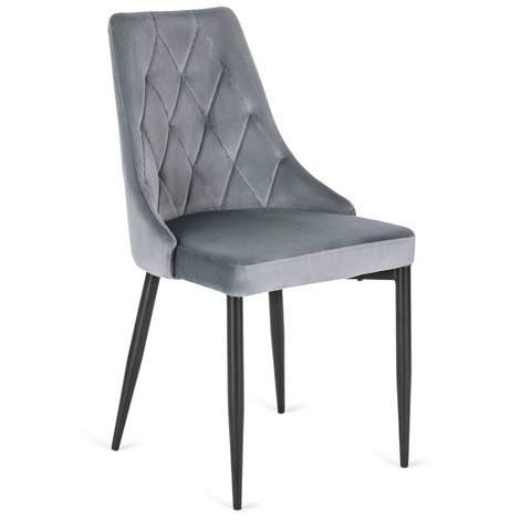 Стул бархатный MEBEL ELITE CORK Velvet Серый фотография