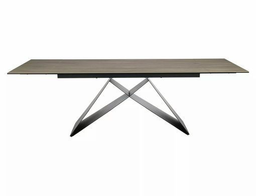 Стіл Обідній WESTIN CERAMIC Signal BRĄZ SABBIA160(240)X90 Світло Коричневий Мат / Чорний Мат фотографія