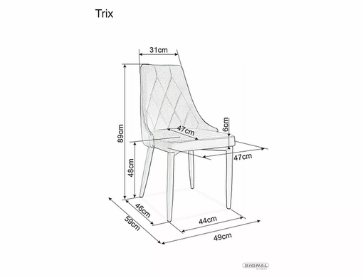 Стул TRIX B Velvet Signal Зеленый фотография