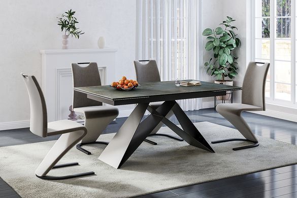Стол Обеденный WESTIN CERAMIC Signal 160(240)X90 Бирюза / Черный фотография