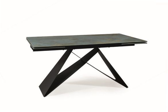 Стол Обеденный WESTIN CERAMIC Signal 160(240)X90 Бирюза / Черный фотография