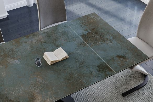 Стол Обеденный WESTIN CERAMIC Signal 160(240)X90 Бирюза / Черный фотография