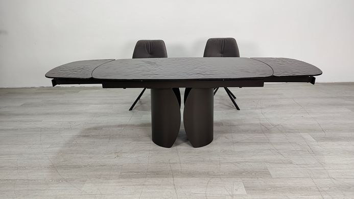 Стол раскладной EDGAR Intarsio 160(240)*90 бронзовый/коричневый фотография