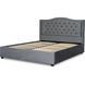 Ліжко оксамитове MEBEL ELITE APOLLO Velvet 120x200см Сірий
