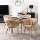 Стул бархатный MEBEL ELITE CAPI Velvet Кремовый / Золотой