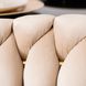 Стул бархатный MEBEL ELITE CAPI Velvet Кремовый / Золотой