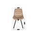 Комплект стол раскладной MEBEL ELITE CLARK 120(160)х80 см Черный +4 стулья RICK Беж