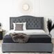 Ліжко оксамитове MEBEL ELITE APOLLO Velvet 120x200см Сірий