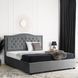 Ліжко оксамитове MEBEL ELITE APOLLO Velvet 120x200см Сірий