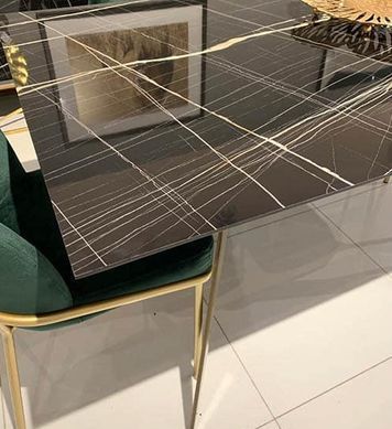 Стіл Розкладний БАТТЕРФЛЯЙ Prestol 160/220x90 Мармур Чорний фотографія