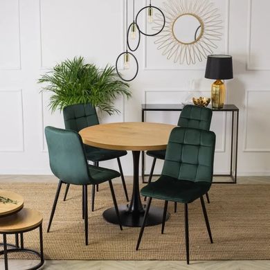 Стілець оксамитовий MEBEL ELITE PERU Velvet, Зелений фотографія
