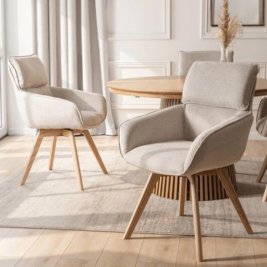 Стул поворотный MEBEL ELITE DIAS Беж фотография