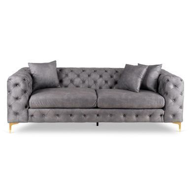 Диван MEBEL ELITE SORRENTO 3S Серый фотография