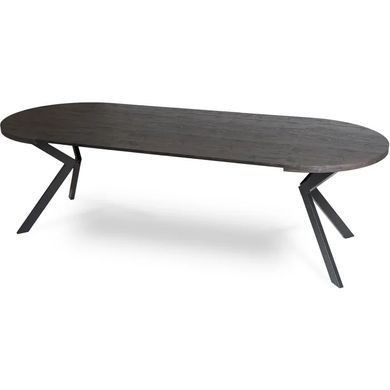 Стол раскладной круглый MEBEL ELITE LUKAS 100(250)х100 см Черный фотография