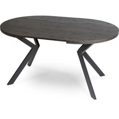 Стол раскладной круглый MEBEL ELITE LUKAS 100(250)х100 см Черный фотография