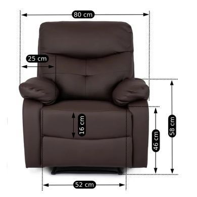 Массажное кресло MEBEL ELITE INTER экокожа Коричневый фотография