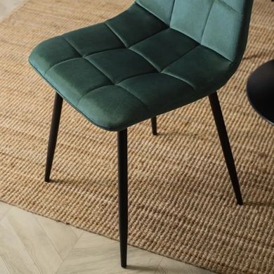 Стілець оксамитовий MEBEL ELITE PERU Velvet, Зелений фотографія
