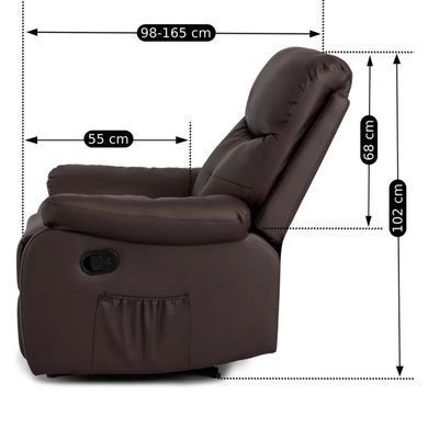 Массажное кресло MEBEL ELITE INTER экокожа Коричневый фотография