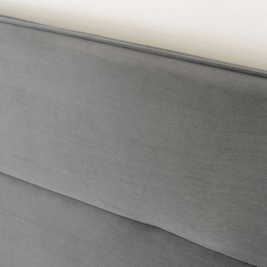 Кровать бархатная MEBEL ELITE BOND Velvet 160x200см Серый фотография