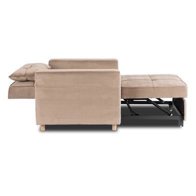 Крісло розкладне MEBEL ELITE SOLOR Velvet Беж фотографія