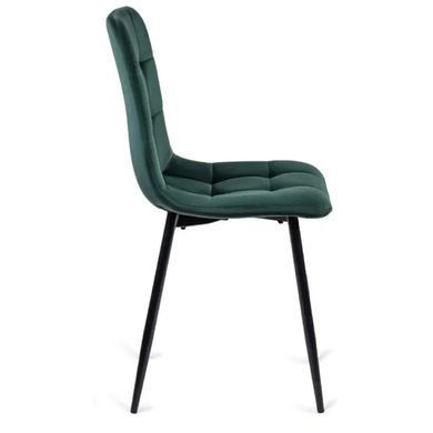 Стілець оксамитовий MEBEL ELITE PERU Velvet, Зелений фотографія