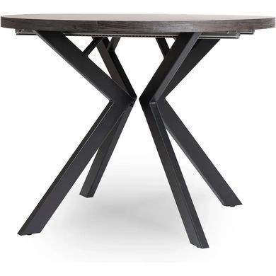 Стол раскладной круглый MEBEL ELITE LUKAS 100(250)х100 см Черный фотография