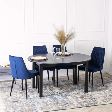 Стілець оксамитовий MEBEL ELITE CORK Velvet Темно-синій фотографія