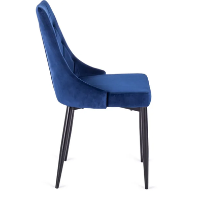 Стілець оксамитовий MEBEL ELITE CORK Velvet Темно-синій фотографія