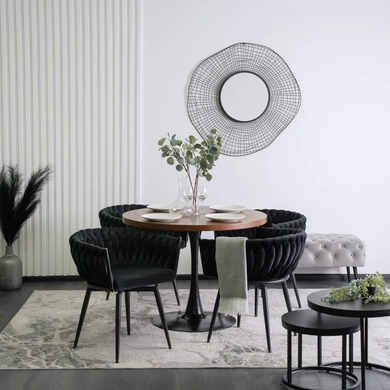 Стілець поворотний оксамитовий MEBEL ELITE LILI Velvet Чорний фотографія