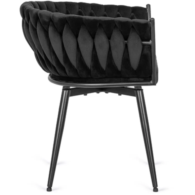 Стілець поворотний оксамитовий MEBEL ELITE LILI Velvet Чорний фотографія