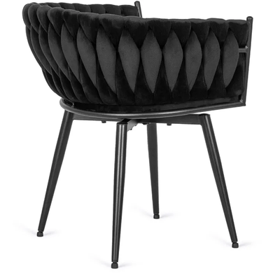 Стілець поворотний оксамитовий MEBEL ELITE LILI Velvet Чорний фотографія