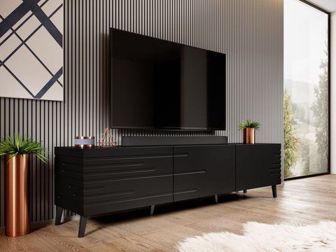 ТВ Тумба NOVA RTV Cama 186 Чорний мат фотографія