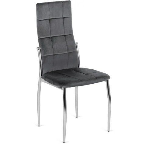 Стул бархатный MEBEL ELITE MOLLY Velvet Серый фотография