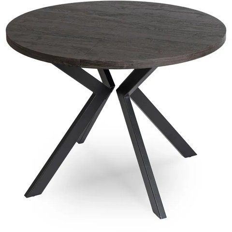 Стол раскладной круглый MEBEL ELITE LUKAS 100(250)х100 см Черный фотография