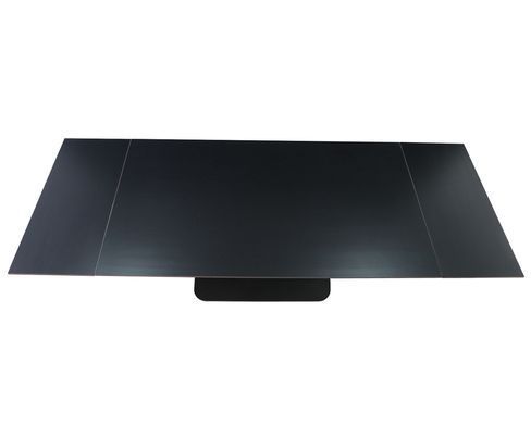 Стіл розкладний OVIDIO CERAMIC Intarsio 160(240)*90 чорний мат/чорний каркас фотографія