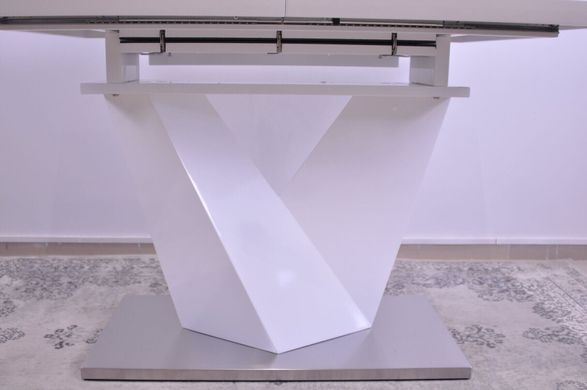 Cтол обеденный Alaras II Signal 140(200)X85 Эффект Камня Черный / Белый Лак фотография