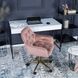 Стул офисный поворотный бархатный MEBEL ELITE MILAN Velvet Розовый / Золотой