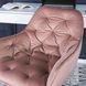 Стул офисный поворотный бархатный MEBEL ELITE MILAN Velvet Розовый / Золотой
