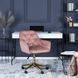Стул офисный поворотный бархатный MEBEL ELITE MILAN Velvet Розовый / Золотой