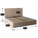 Ліжко двоспальне MEBEL ELITE MARSYLIA Sztruks 160x200 см Беж