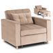 Крісло розкладне MEBEL ELITE SOLOR Velvet Беж фотографія