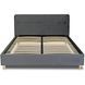 Кровать бархатная MEBEL ELITE BOND Velvet 160x200см Серый