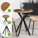 Стіл MEBEL ELITE LAUREN 60X60 Дуб золотий / Чорний